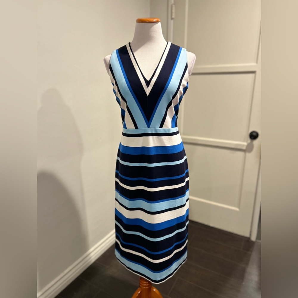 Banana Republic NWT Size 12 Sleeveless Multicolor MIDI Dress